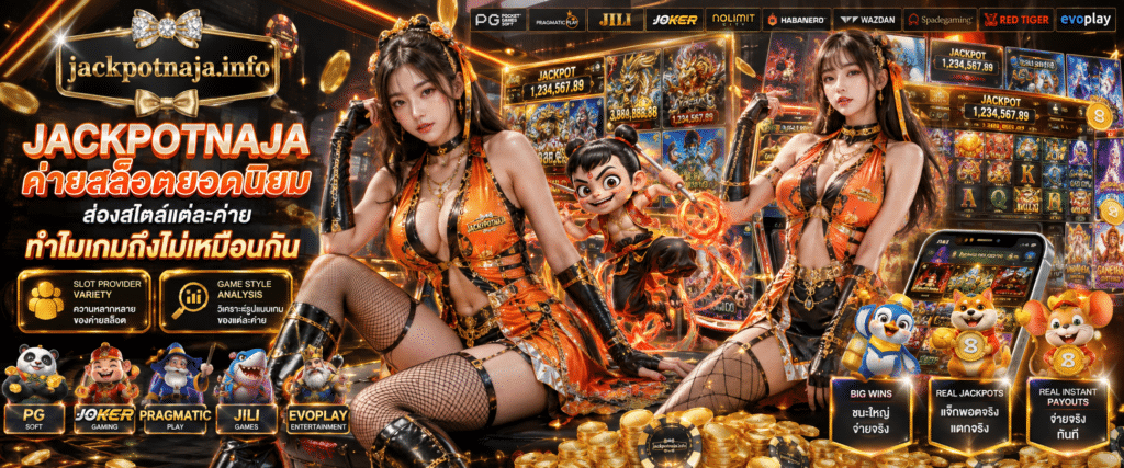 JACKPOTNAJA ค่ายสล็อตยอดนิยม เปรียบเทียบสไตล์เกมและความแตกต่างของแต่ละค่าย